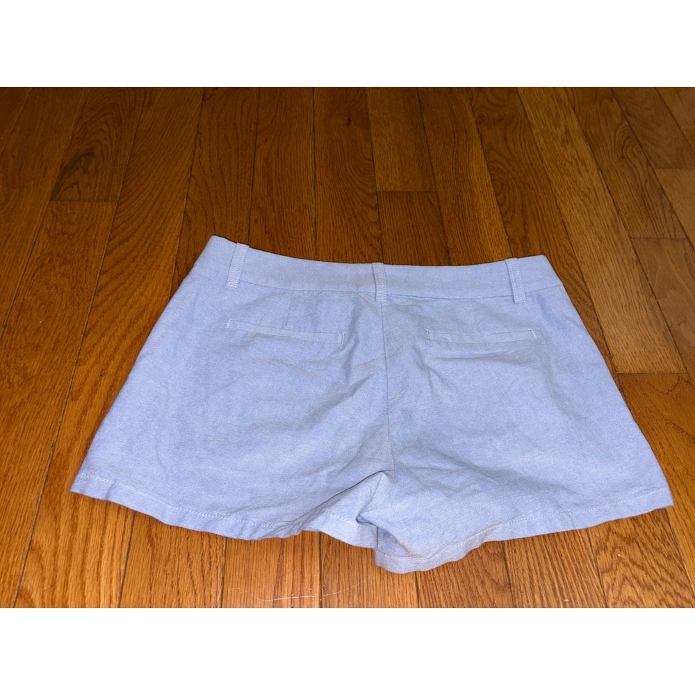 J.Crew Womens Light Blue Oxford Cotton Chino‎ Shorts Size 8 Solid Casual Preppy